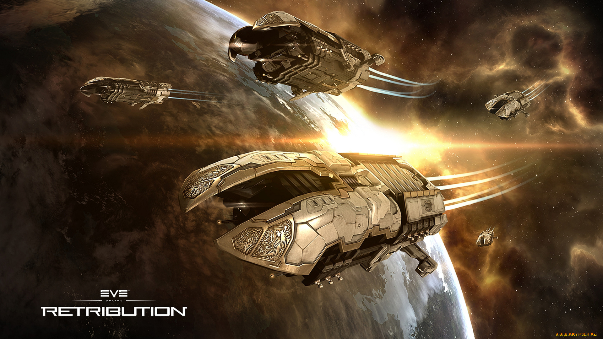 eve, online, видео, игры, retribution