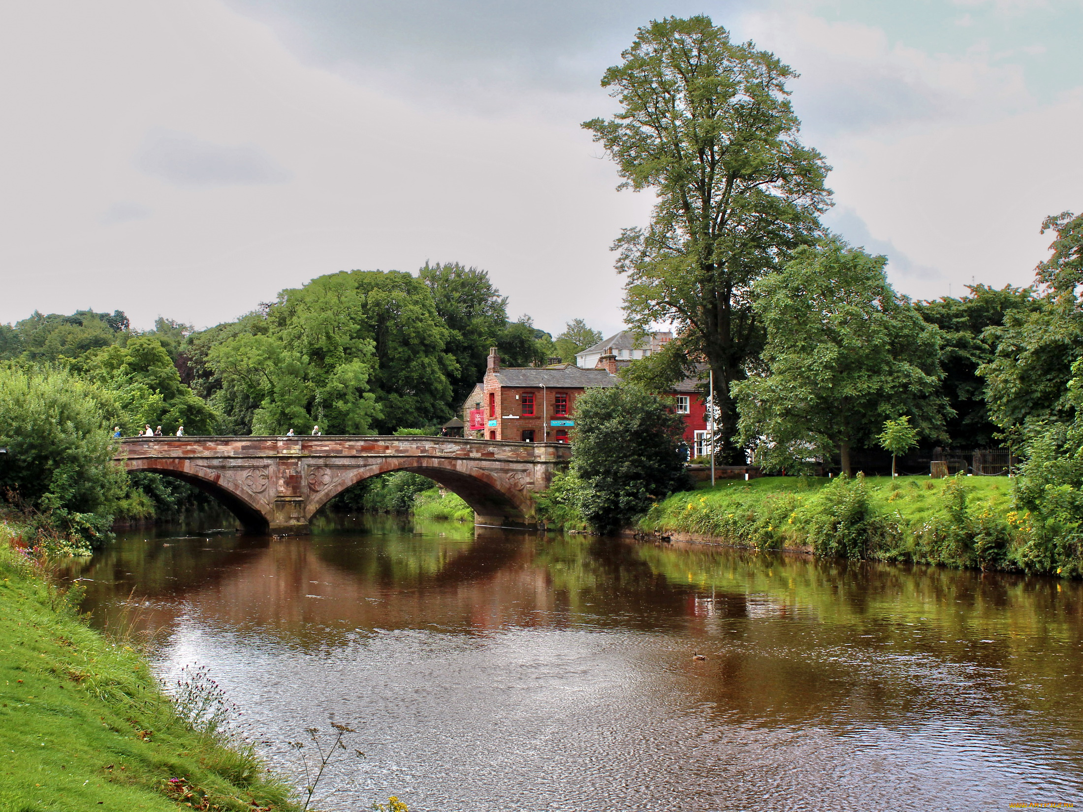 англия, аплби, ин, уэстморленд, природа, реки, озера, река, мост