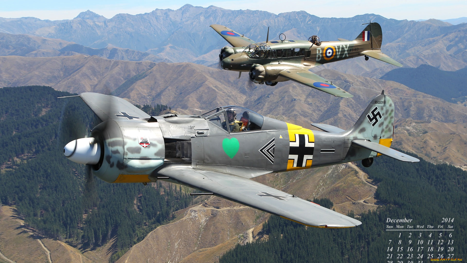 календари, авиация, пейзаж, полет, самолет