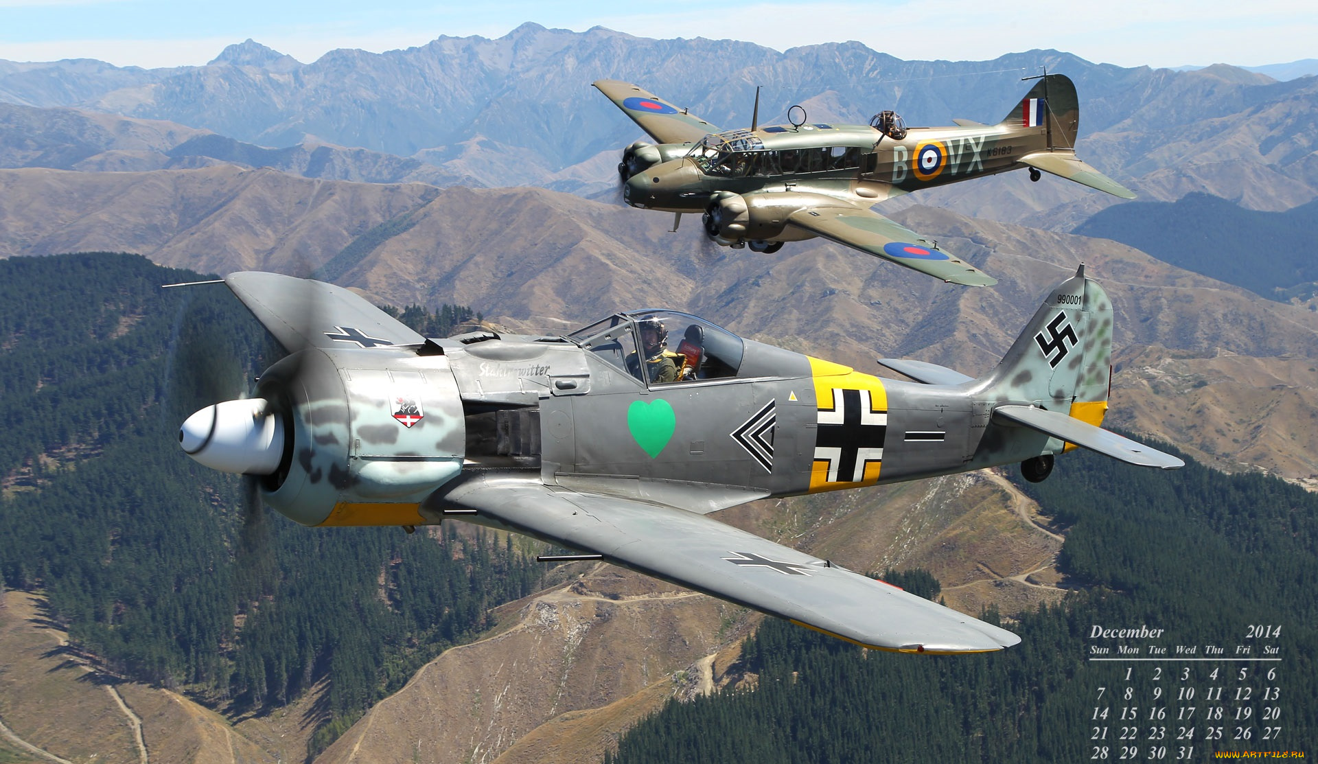 календари, авиация, пейзаж, полет, самолет