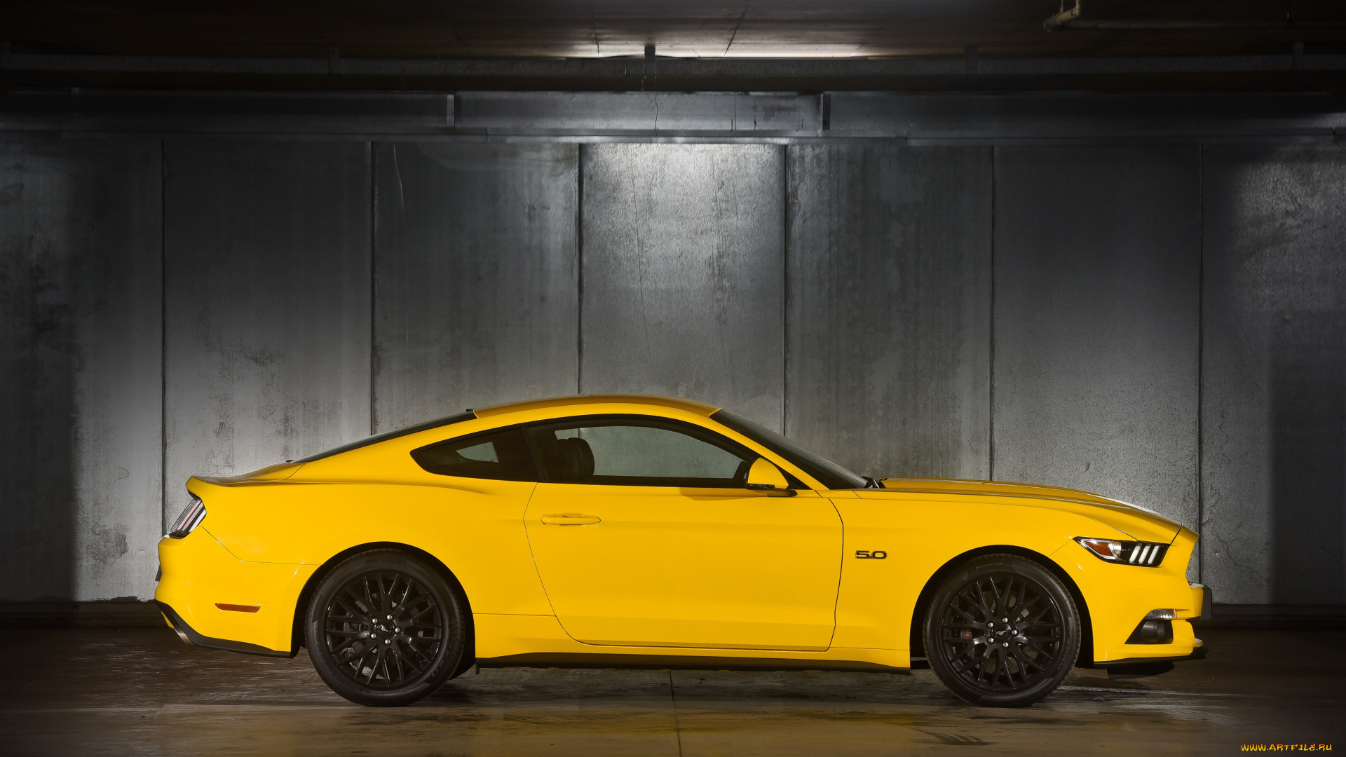 автомобили, ford, 2015г, za-spec, fastback, mustang, gt, желтый