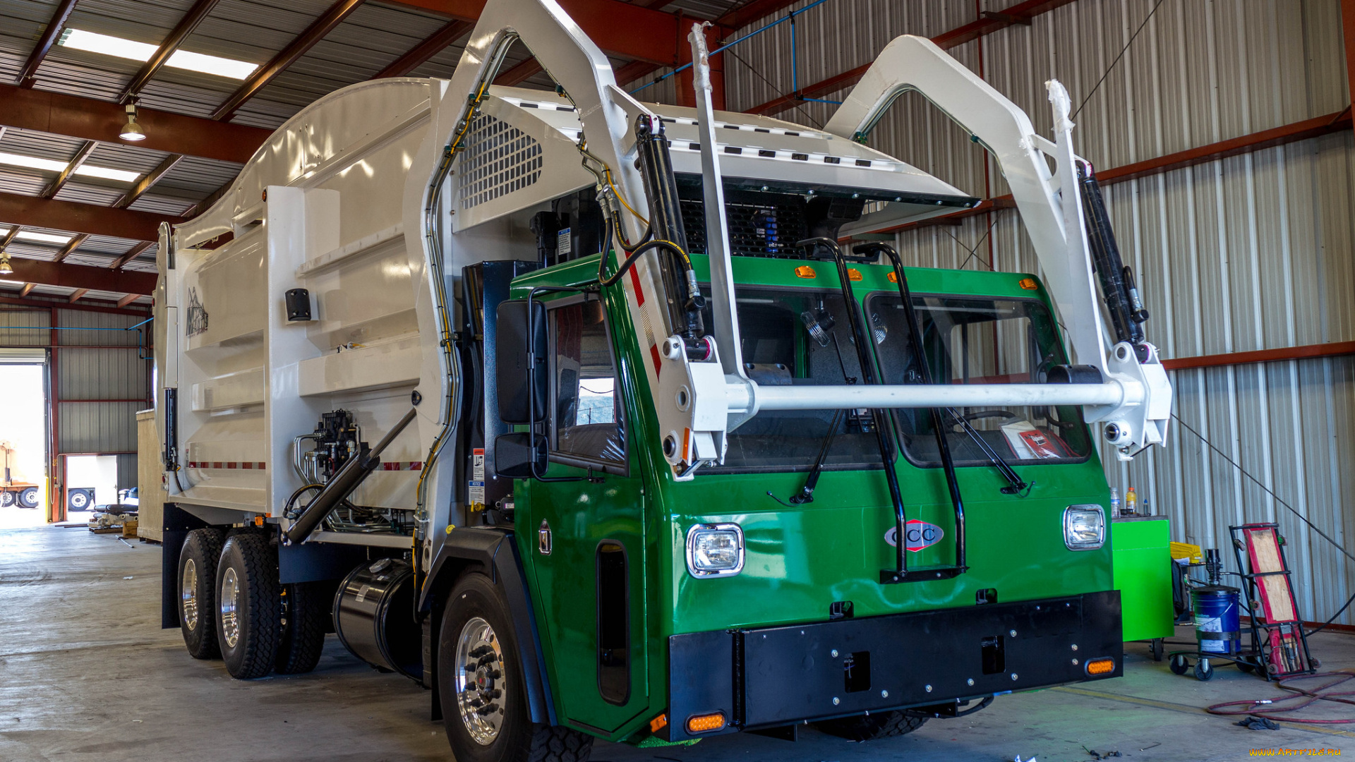 автомобили, мусоровозы, мусорщик