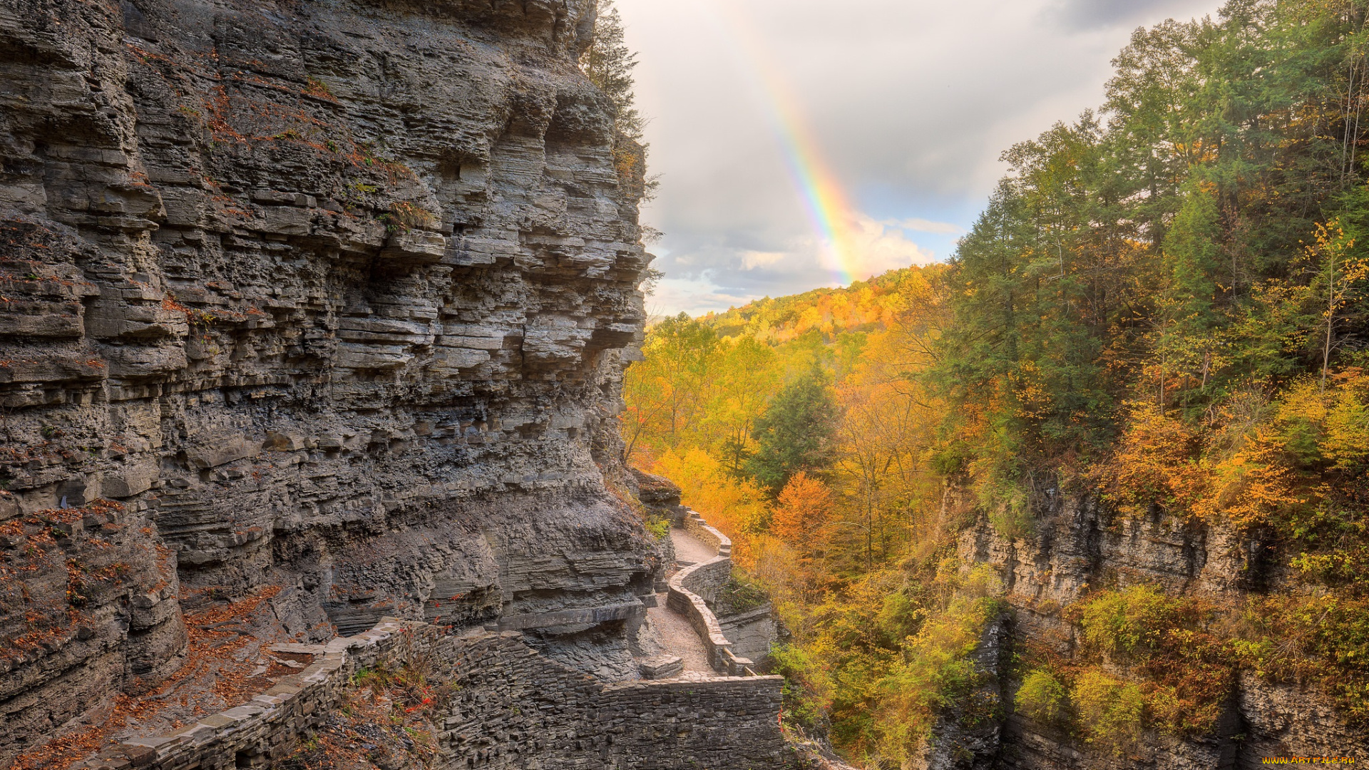 природа, дороги, серпантин, горы