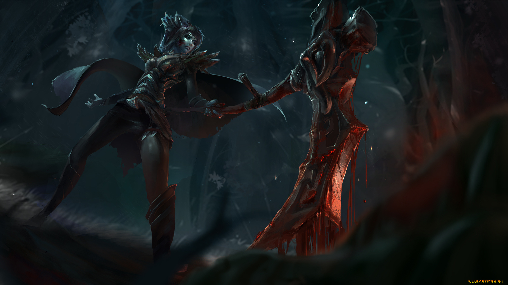 видео, игры, dota, , defense, of, the, ancients, фон, девушки