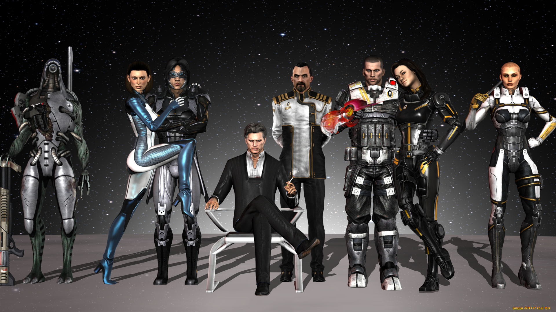 видео, игры, mass, effect, 3, персонажи