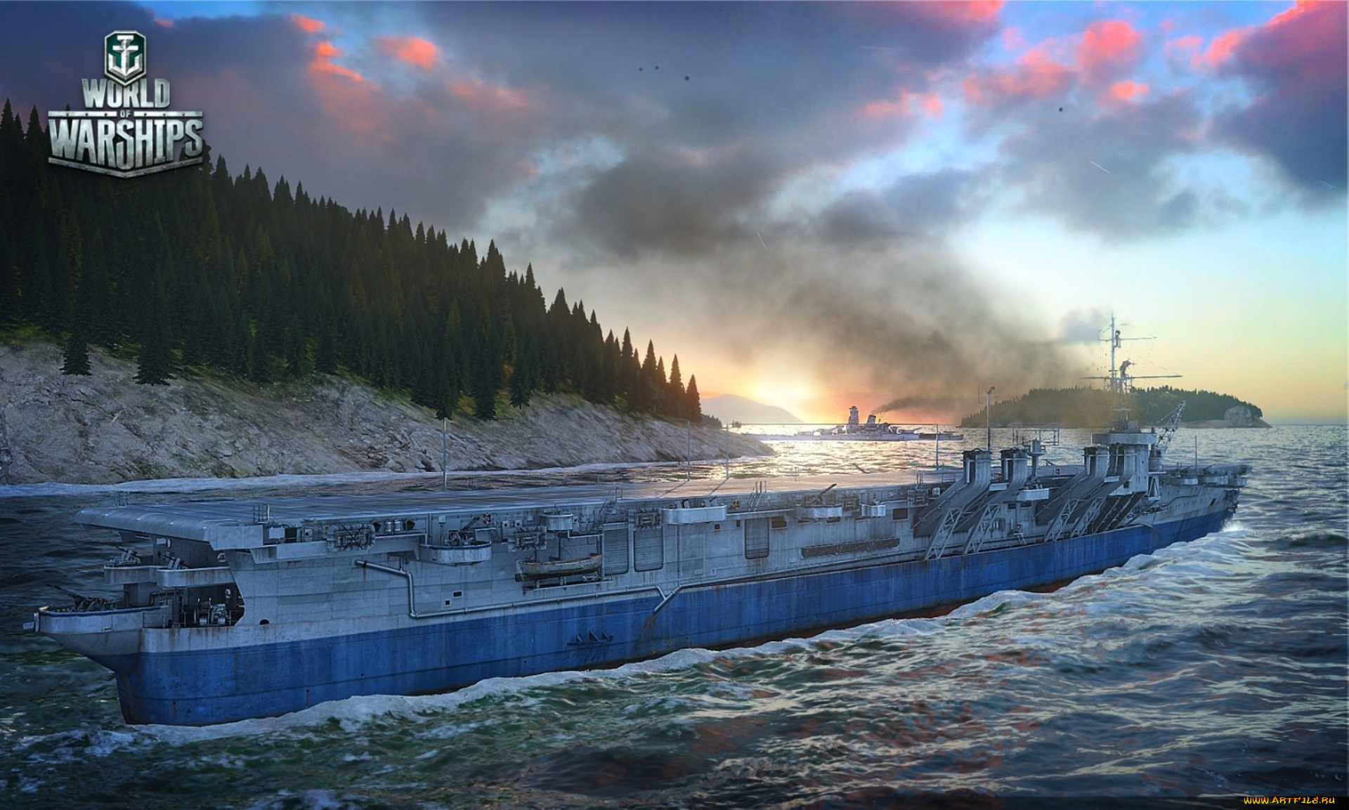 видео, игры, world, of, warships, море, корабль