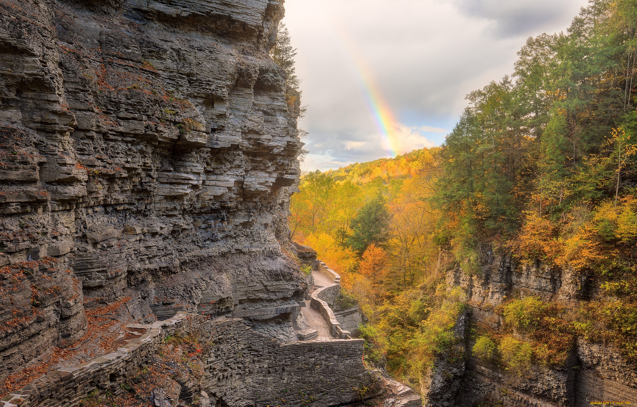 природа, дороги, серпантин, горы