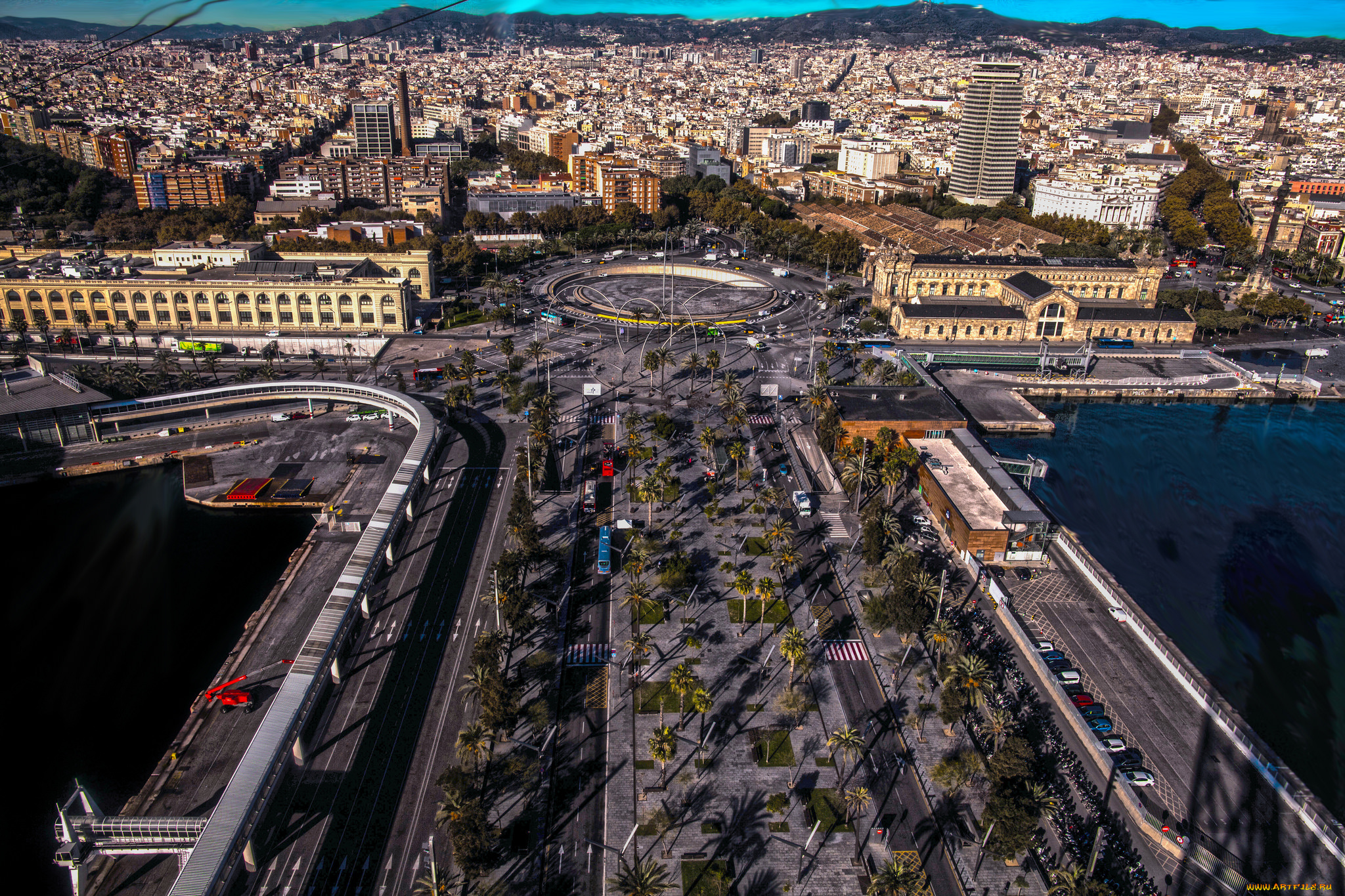 barcelona, города, барселона, , испания, панорама