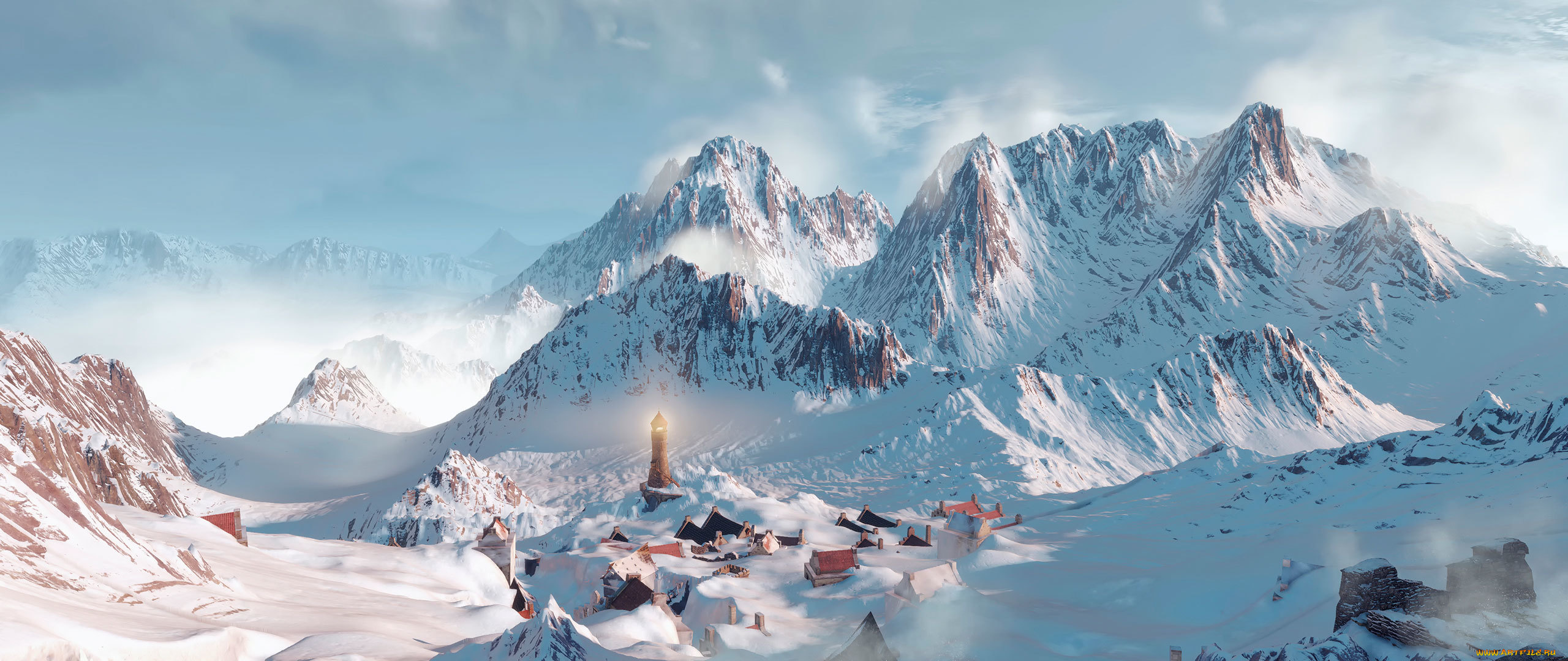 the, witcher-3, видео, игры, the, witcher, 3, , wild, hunt, белый, иней, горы, снег, дикая, охота