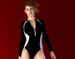 обоя 3д графика, люди , people, фон, девушка, взгляд