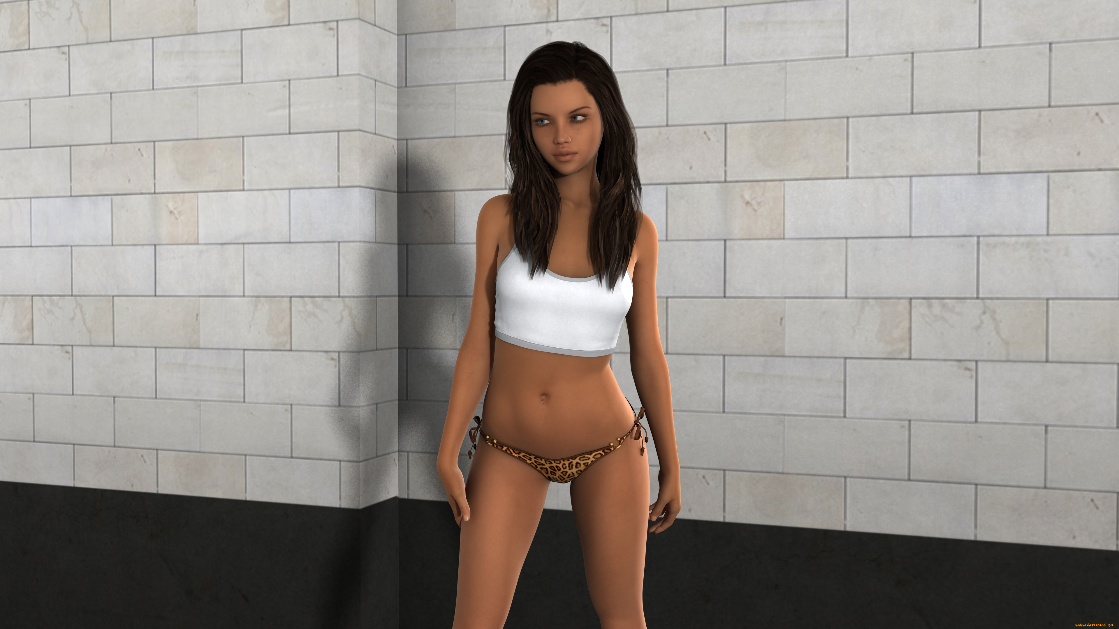 3д, графика, люди, , people, девушка, взгляд, фон