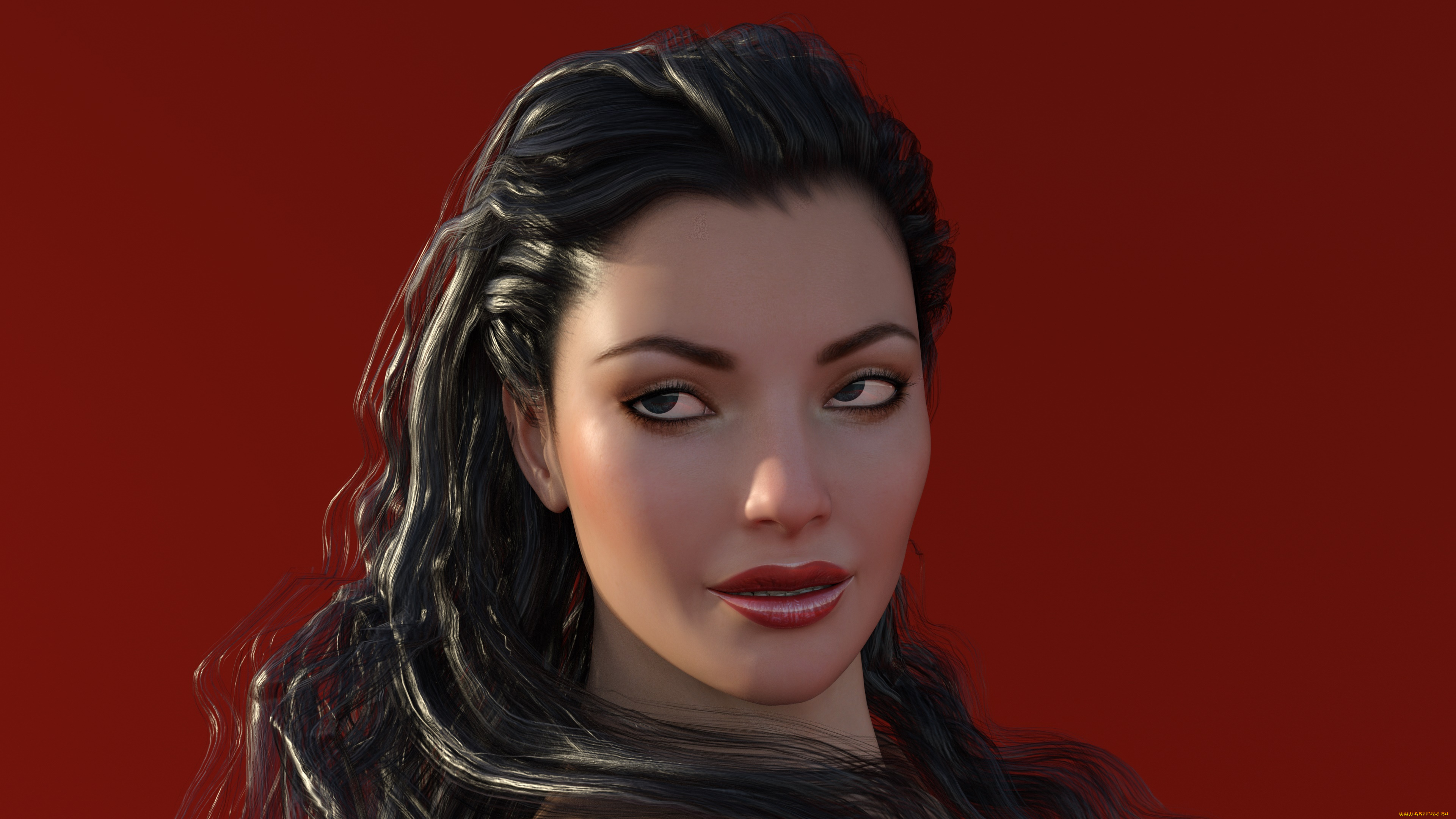 3д, графика, портрет, , portraits, девушка, взгляд, фон