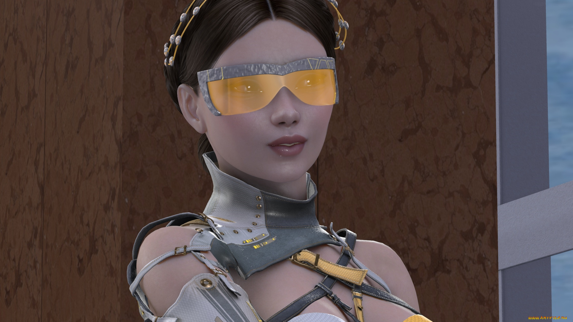 3д, графика, фантазия, , fantasy, фон, взгляд, девушка