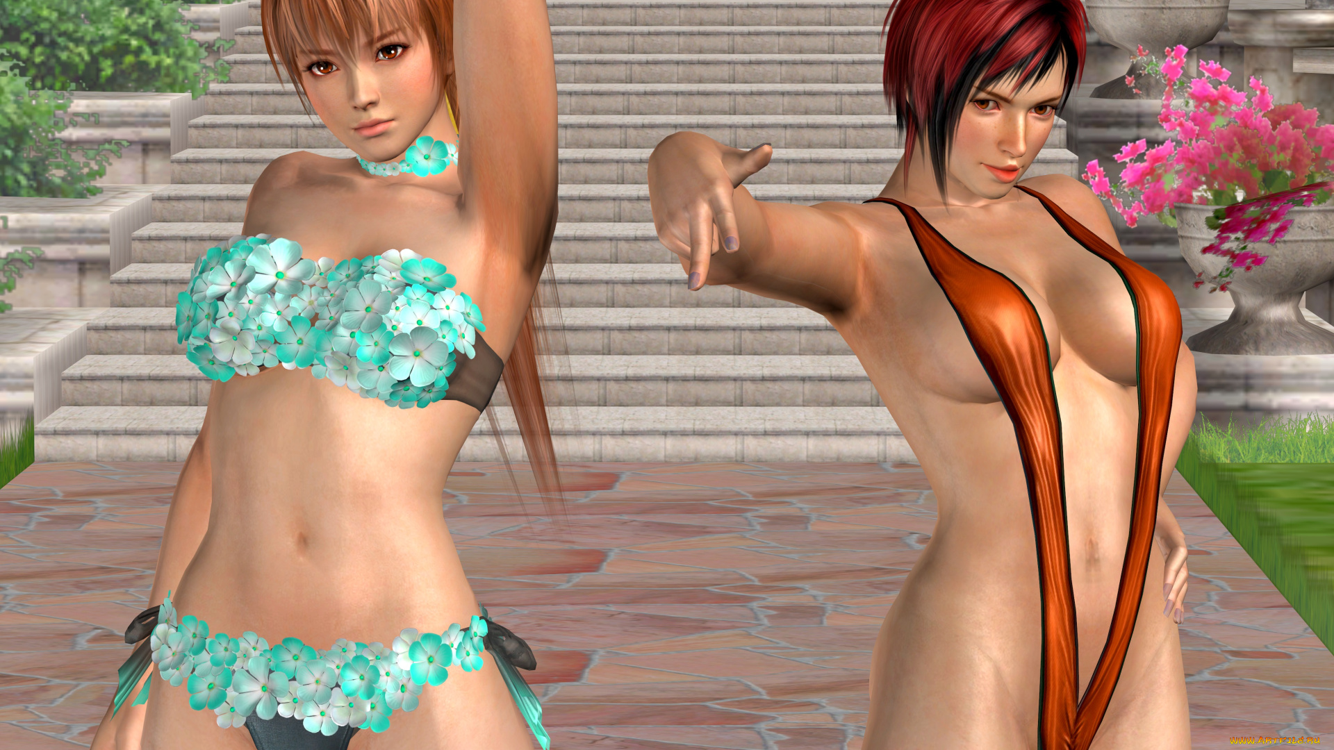 3д, графика, люди, , people, девушки, фон, взгляд