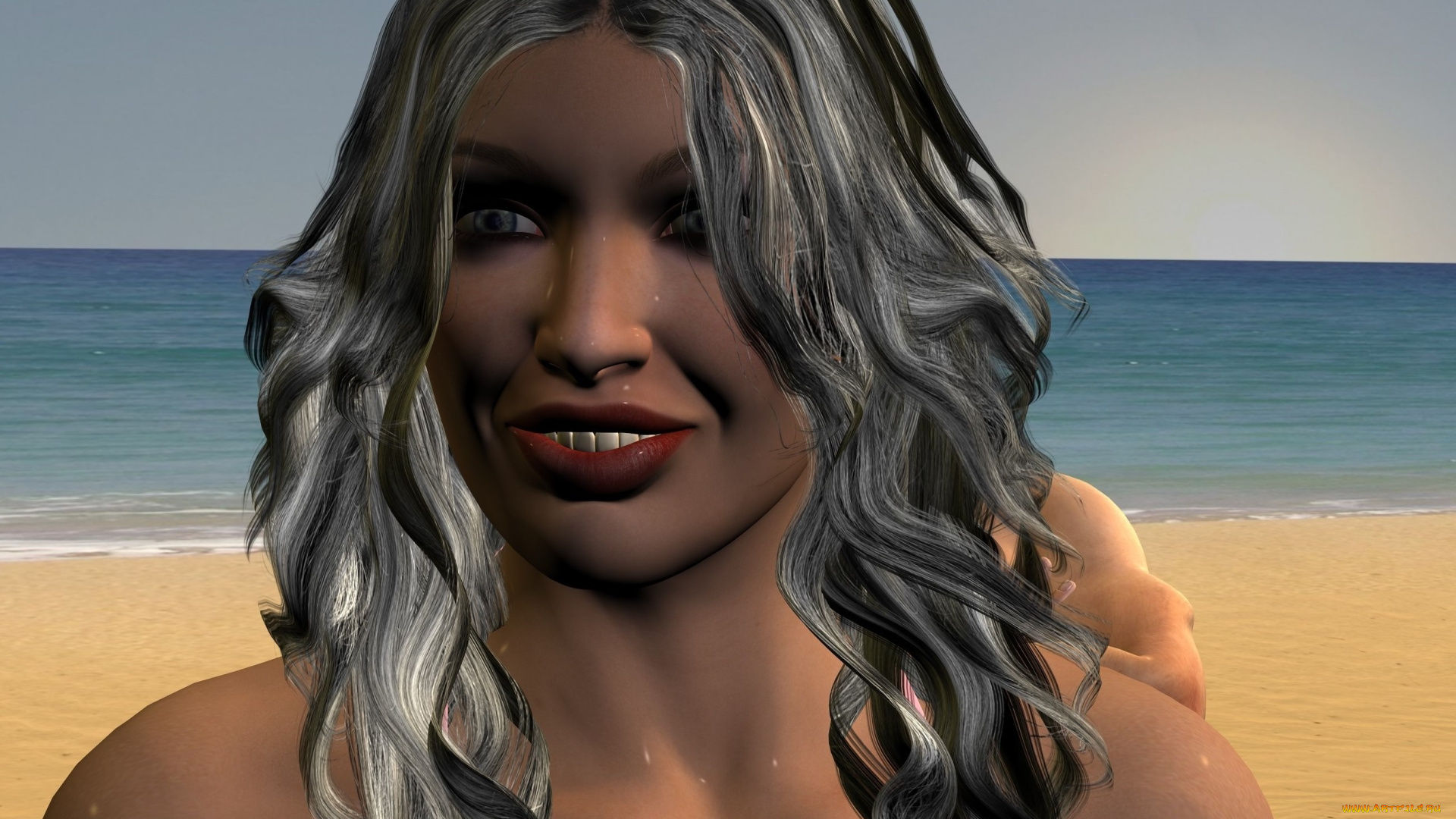 3д, графика, портрет, , portraits, взгляд, фон, девушка