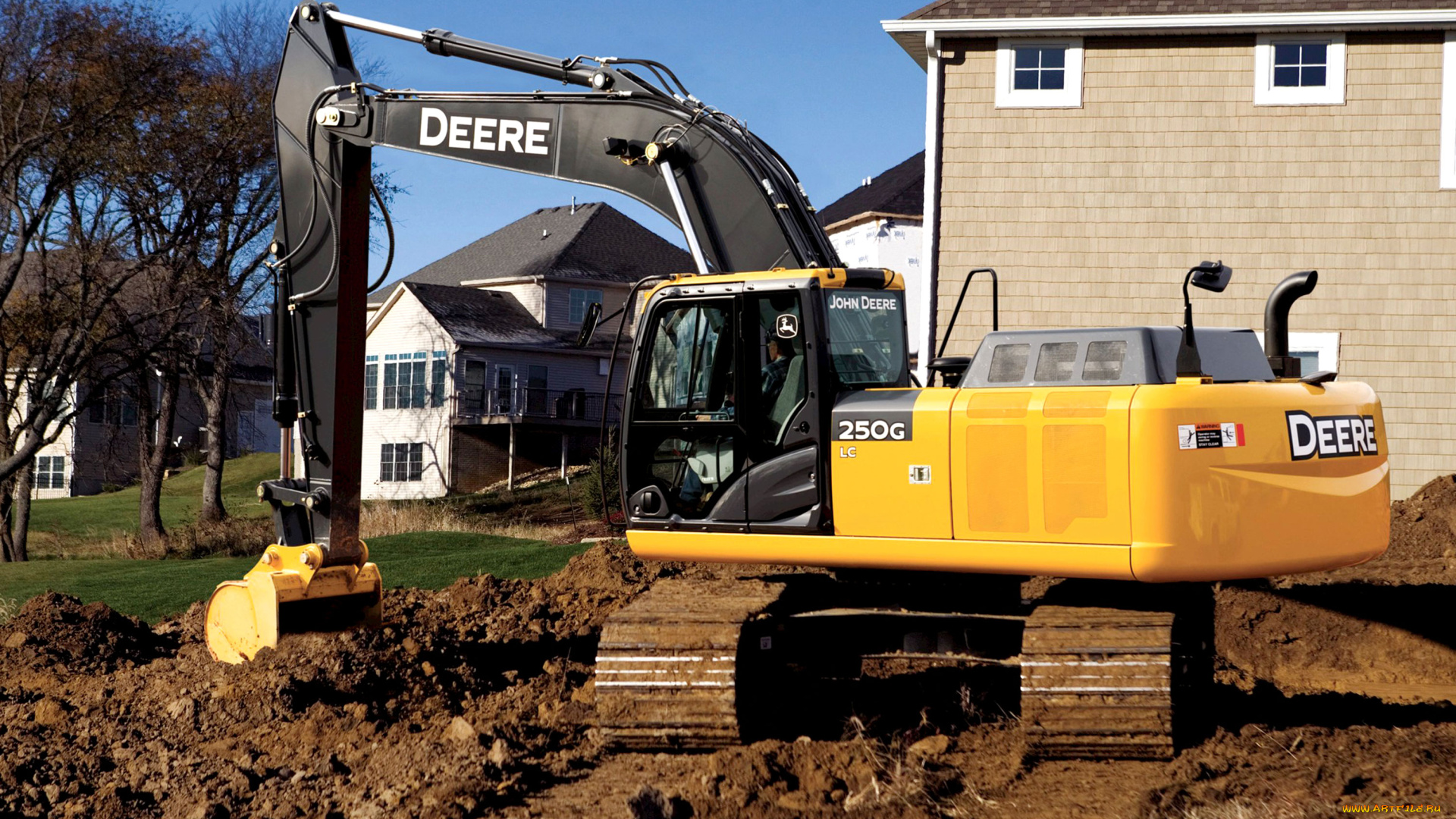 техника, экскаваторы, john, deere