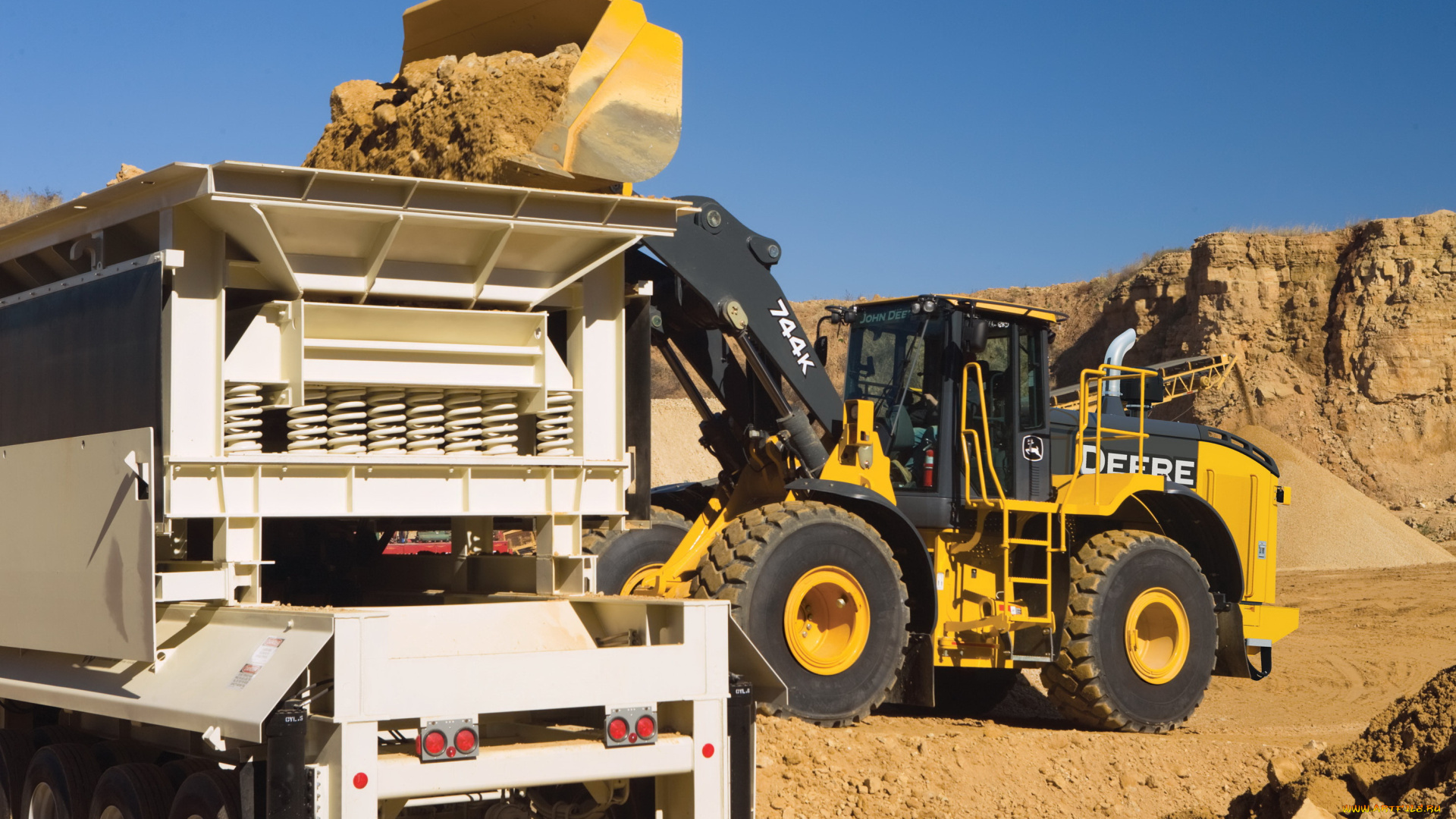 техника, фронтальные, погрузчики, john, deere