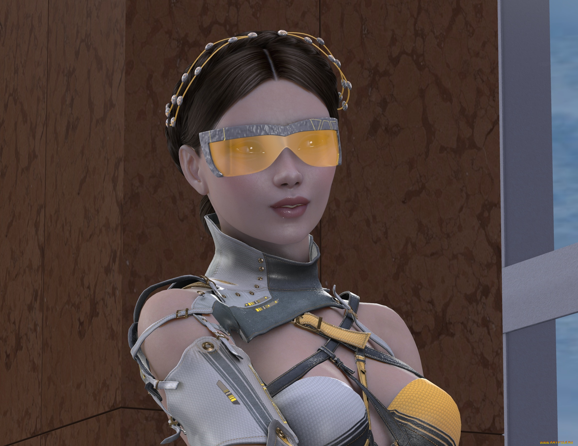 3д, графика, фантазия, , fantasy, фон, взгляд, девушка