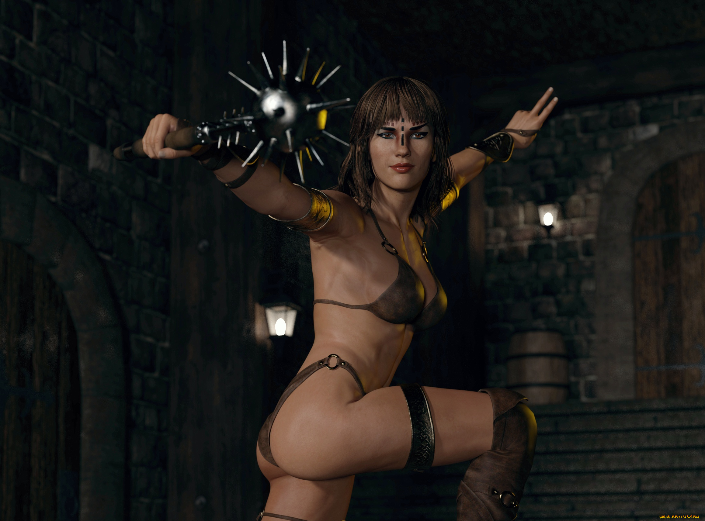 3д, графика, фантазия, , fantasy, взгляд, фон, девушка