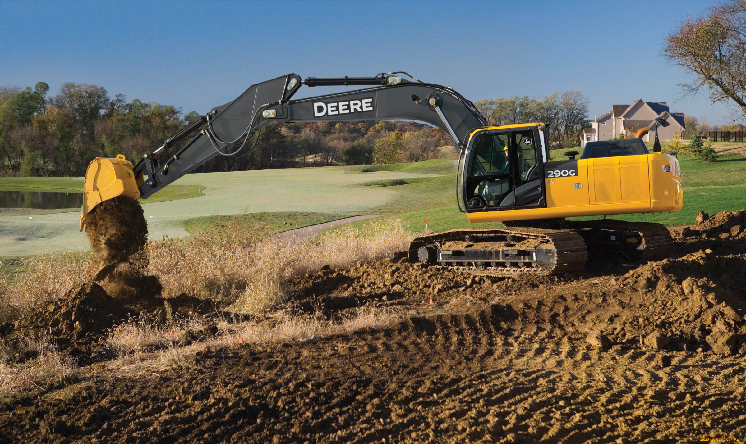 техника, экскаваторы, john, deere