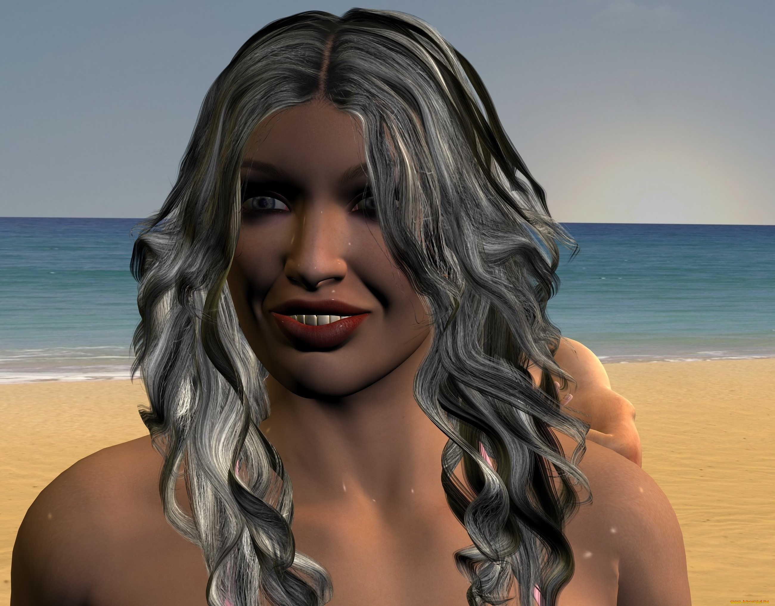 3д, графика, портрет, , portraits, взгляд, фон, девушка