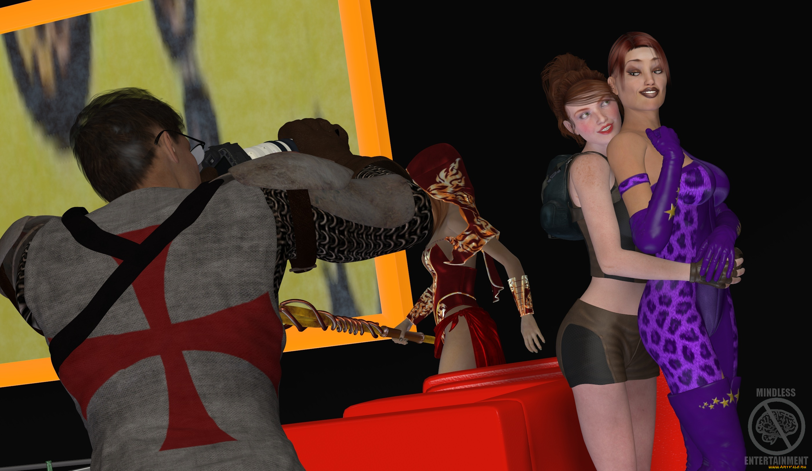 3д, графика, люди, , people, фон, девушки, взгляд