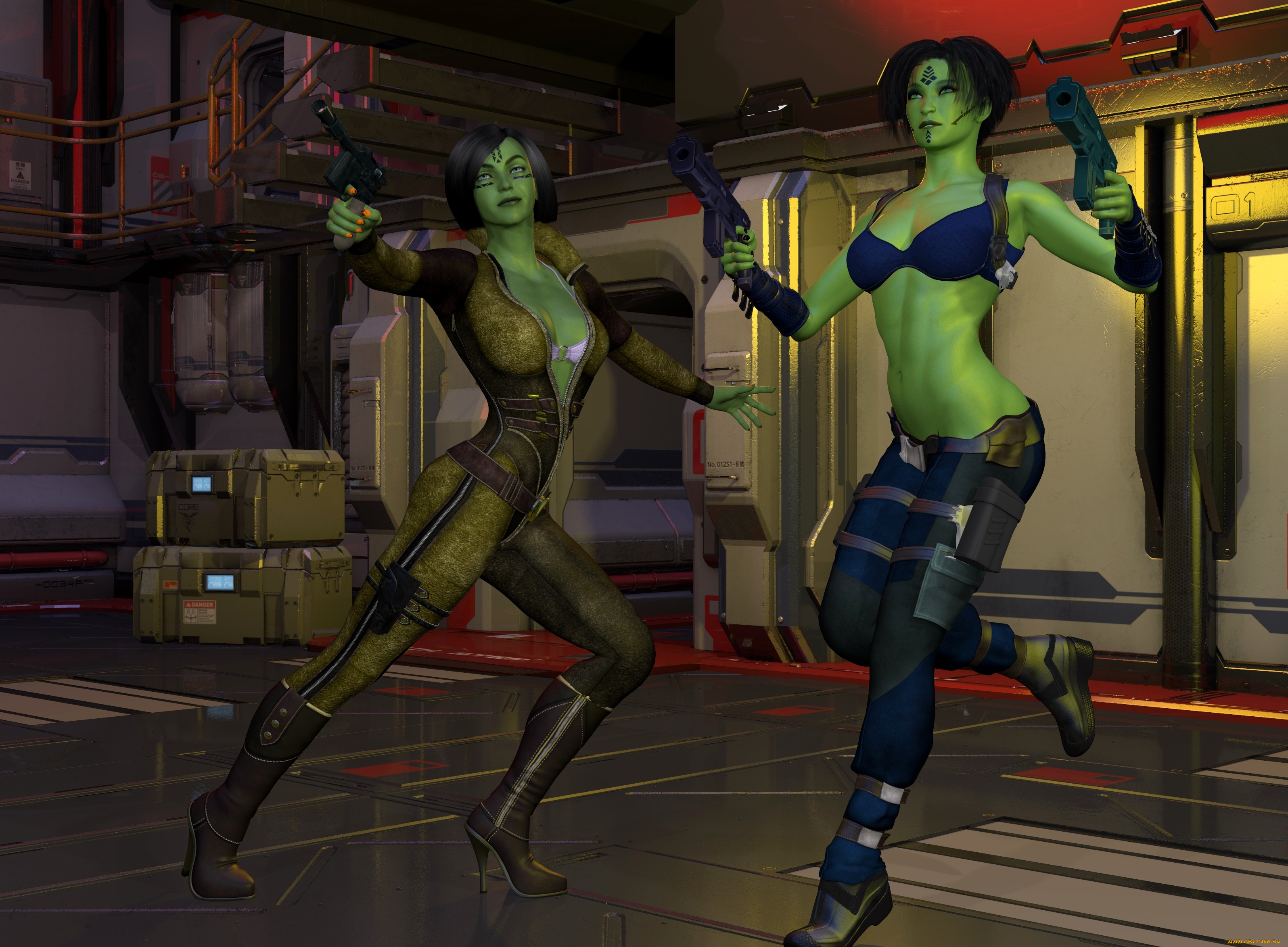 3д, графика, существа, , creatures, халки, фон, взгляд