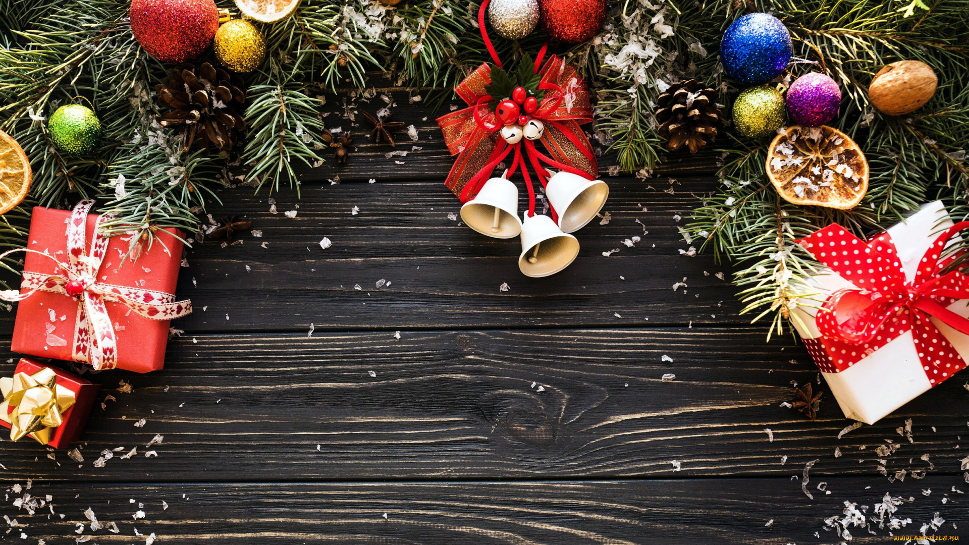 праздничные, -, разное, , новый, год, шарики, колокольчики, гирлянда