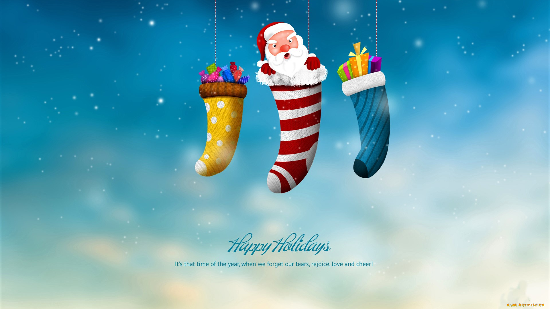 праздничные, векторная, графика, , новый, год, фон, носки, санта, клаус