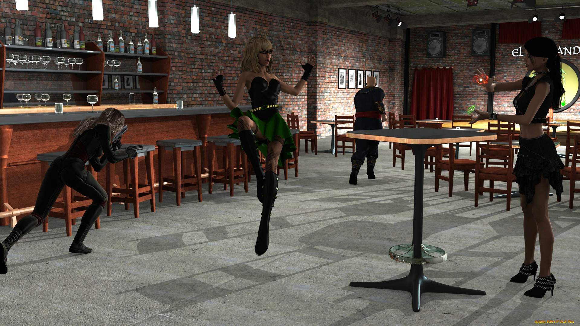 3д, графика, фантазия, , fantasy, девушка, фон, взгляд