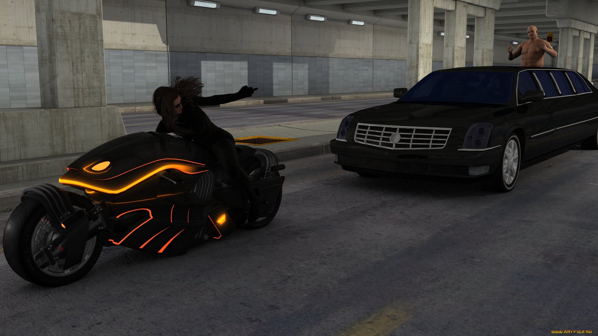 3д, графика, фантазия, , fantasy, фон, взгляд, девушка