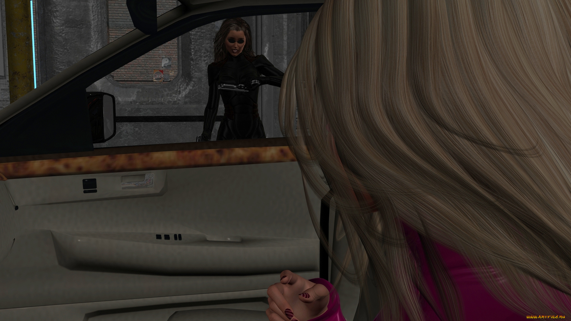 3д, графика, фантазия, , fantasy, фон, взгляд, девушка