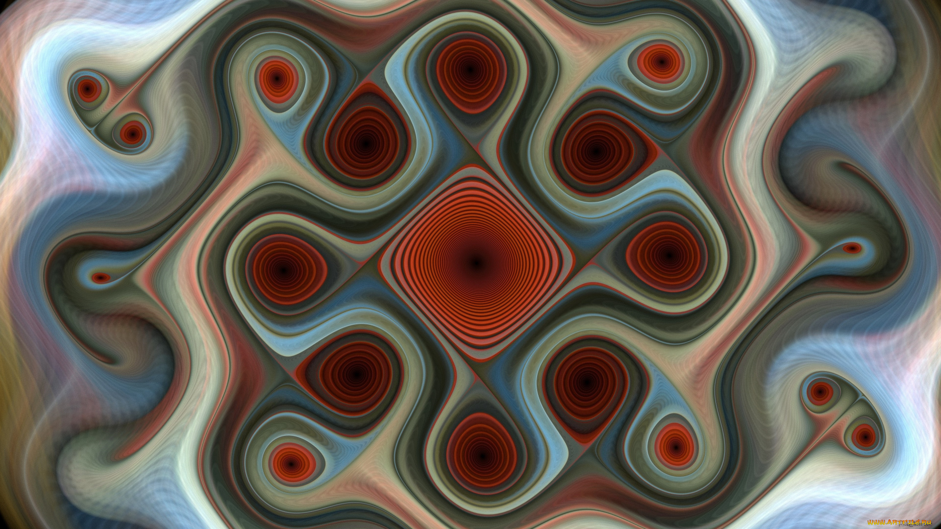 3д, графика, фракталы, , fractal, цвет, фон, узор