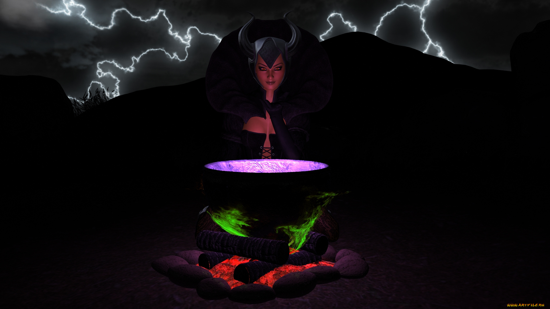 3д, графика, существа, , creatures, фон, взгляд, девушка