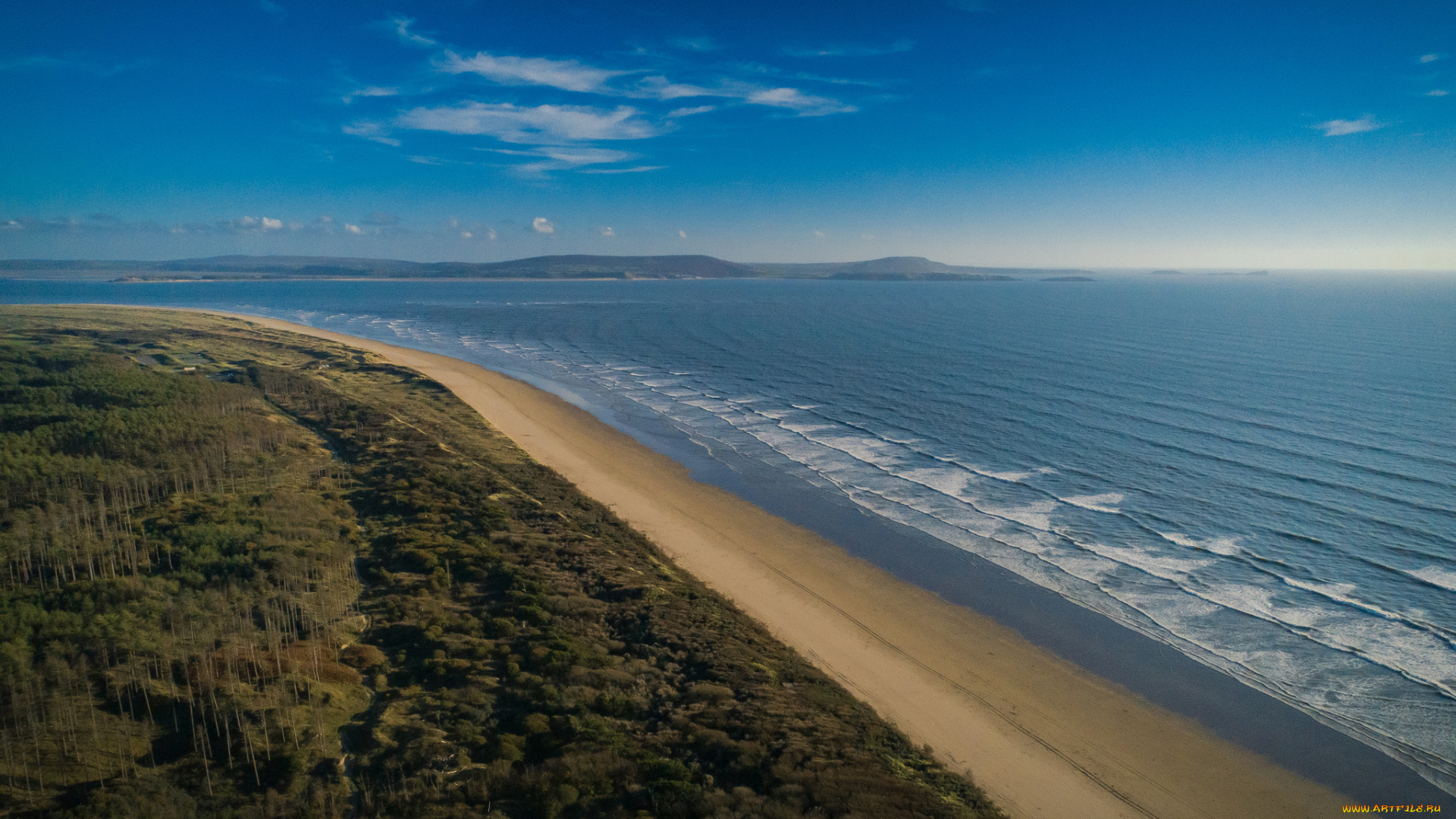 природа, побережье, простор