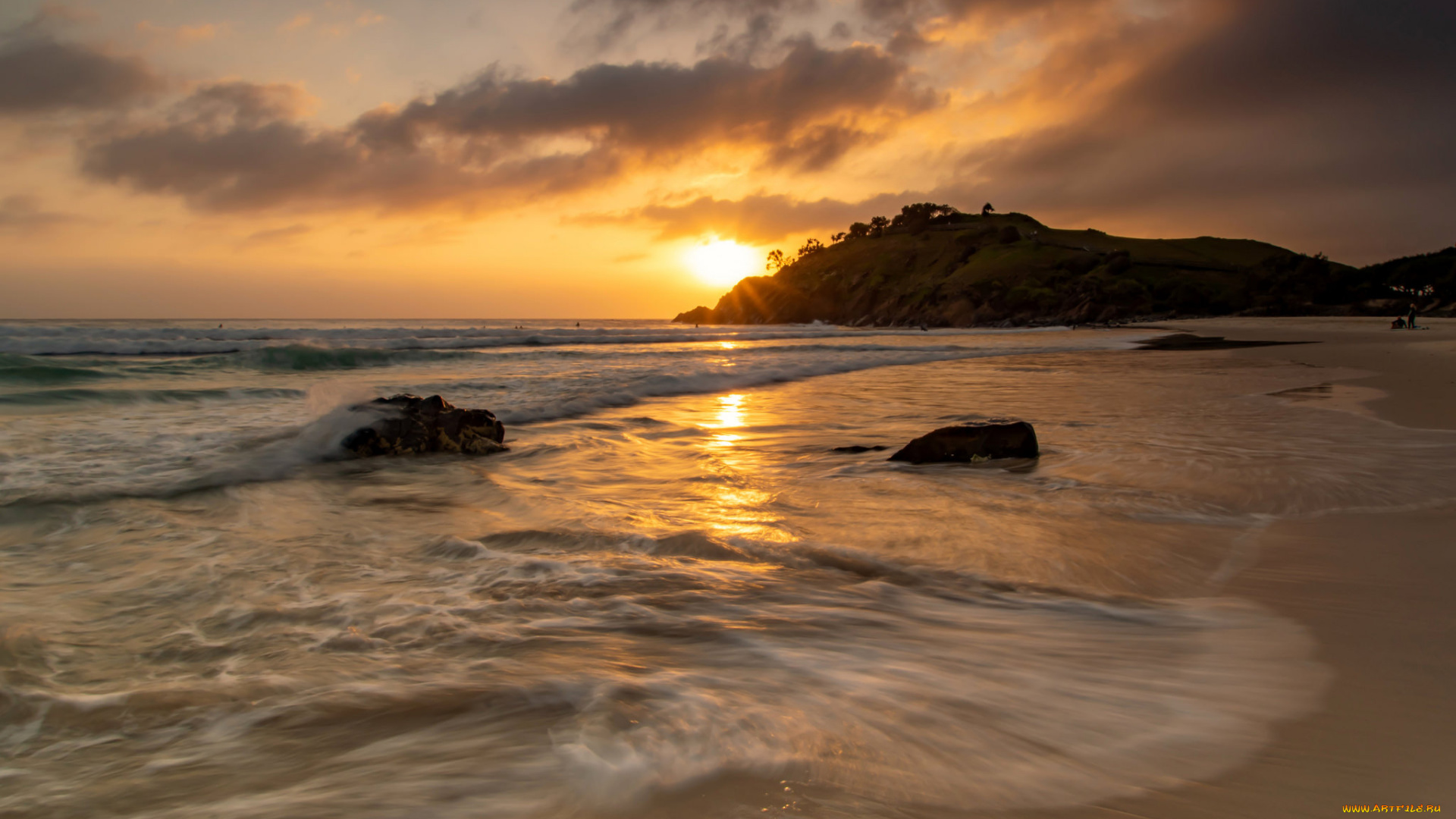 природа, побережье, простор