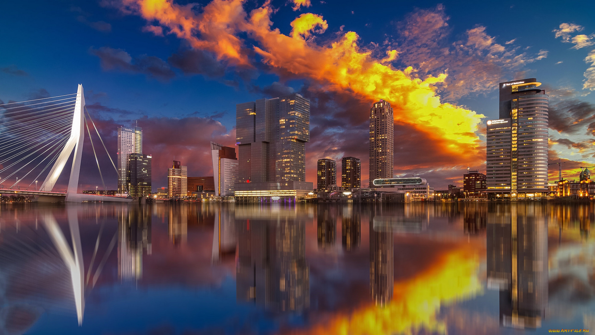 rotterdam, города, -, панорамы, простор