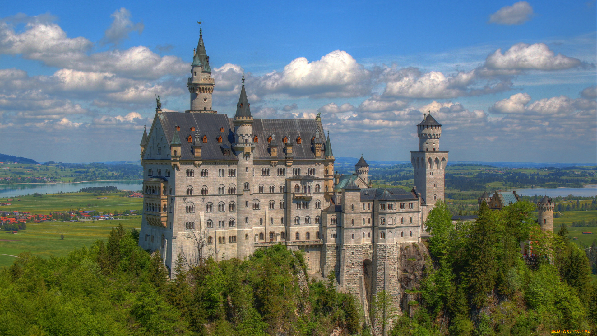 schlo&, 223, , neuschwanstein, города, замок, нойшванштайн, , германия, простор