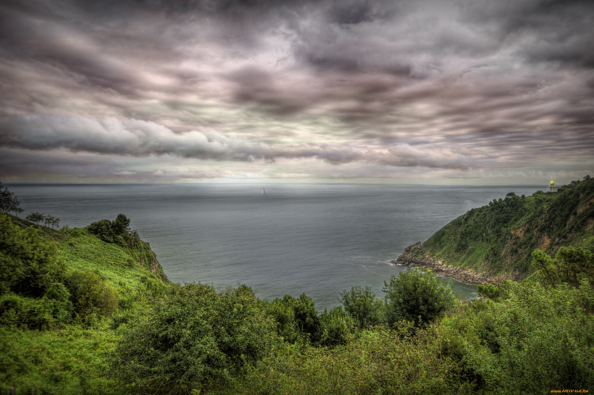 природа, побережье, простор