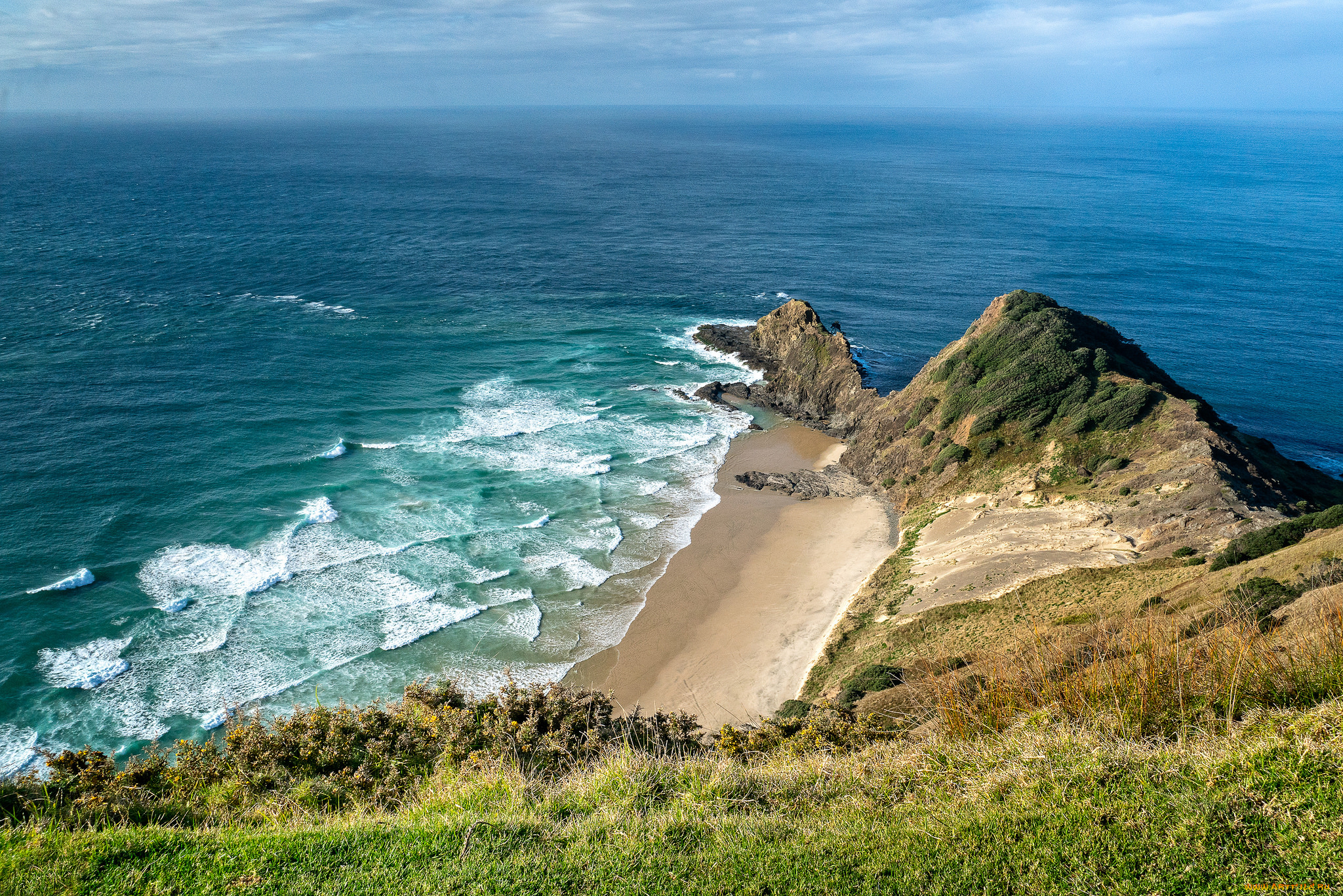 природа, побережье, простор