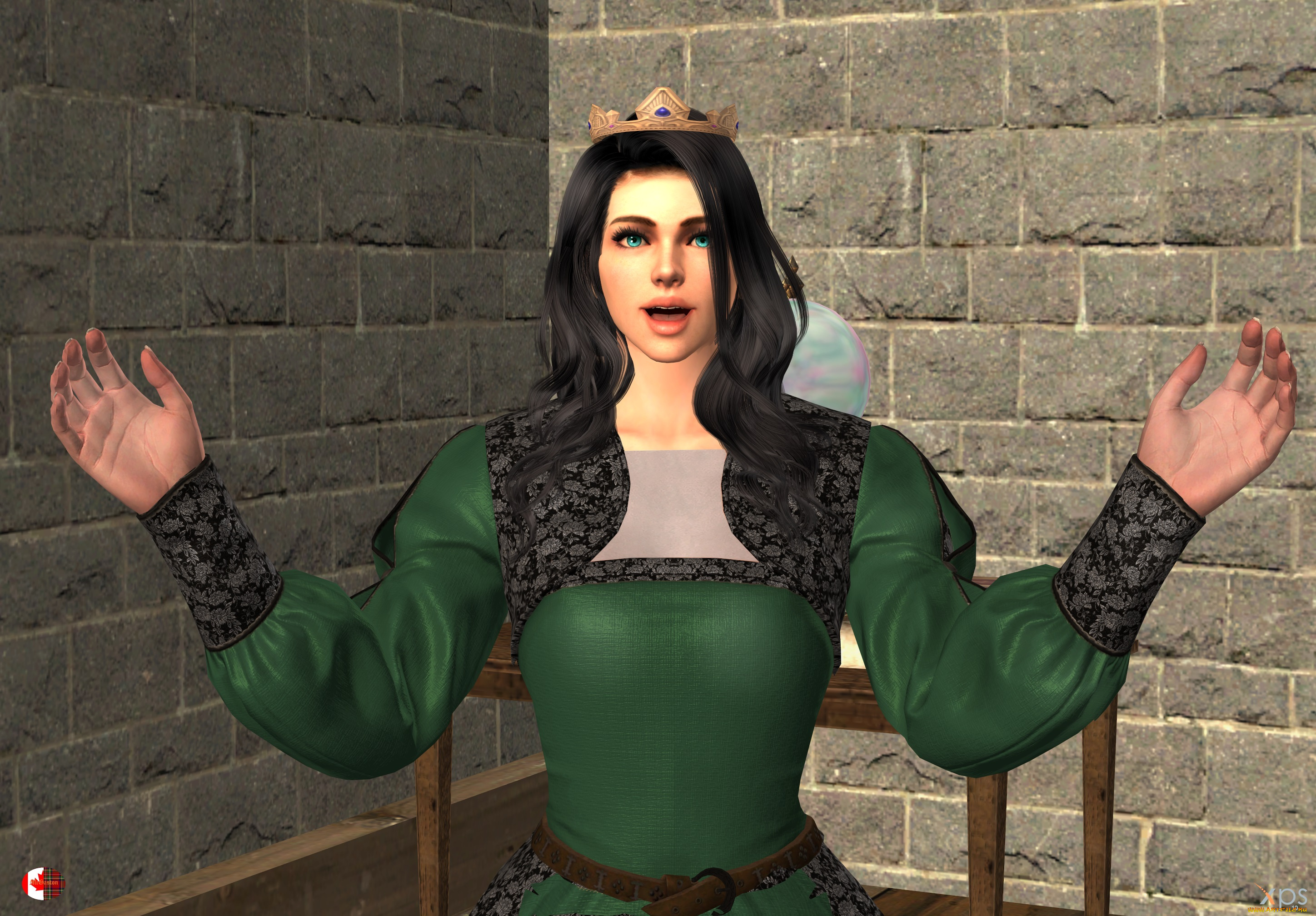 3д, графика, фантазия, , fantasy, фон, взгляд, девушка