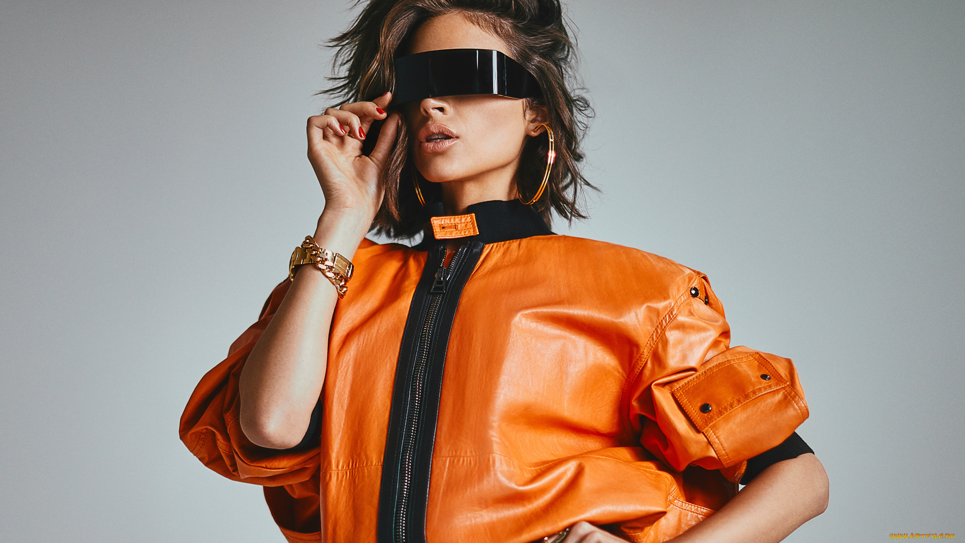 девушки, olivia, culpo, браслет, куртка, серьги, очки, шатенка, модель