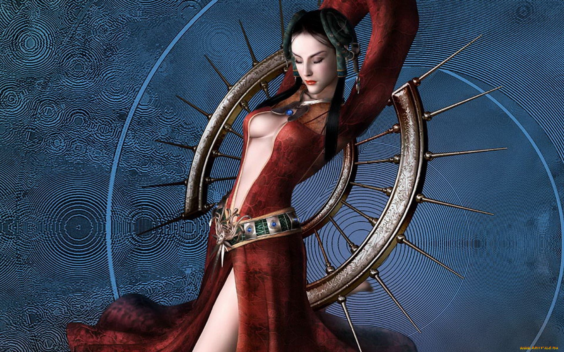 видео, игры, a3, , age, of, sovereign, , project, a3, шипы, платье, декольте, девушка