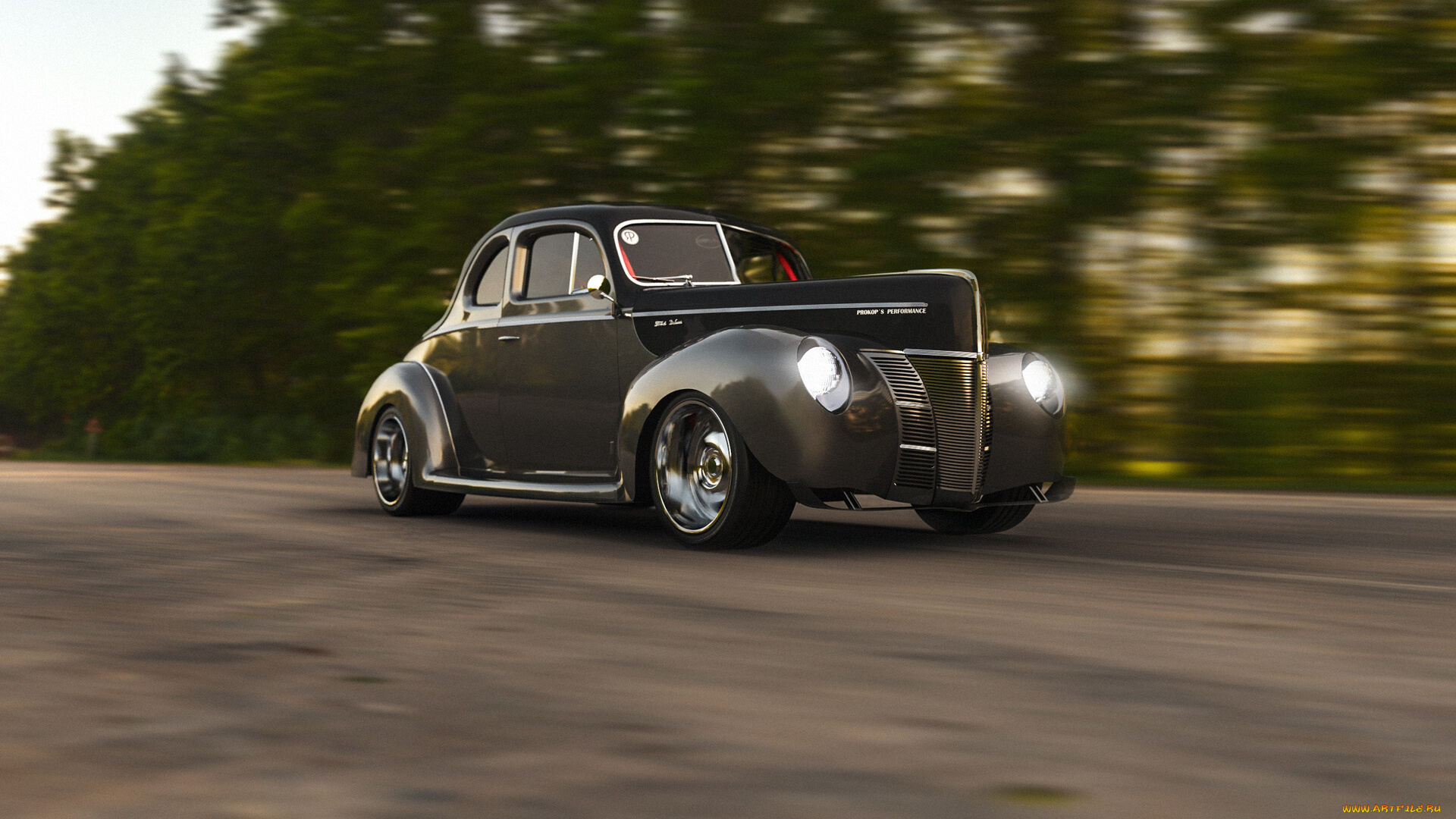 ford, de-luxe, 1940, coupe, автомобили, виртуальный, тюнинг, ford, de, luxe, 1940, coupe, американская, классика, и, мощь, крутой, аппарат