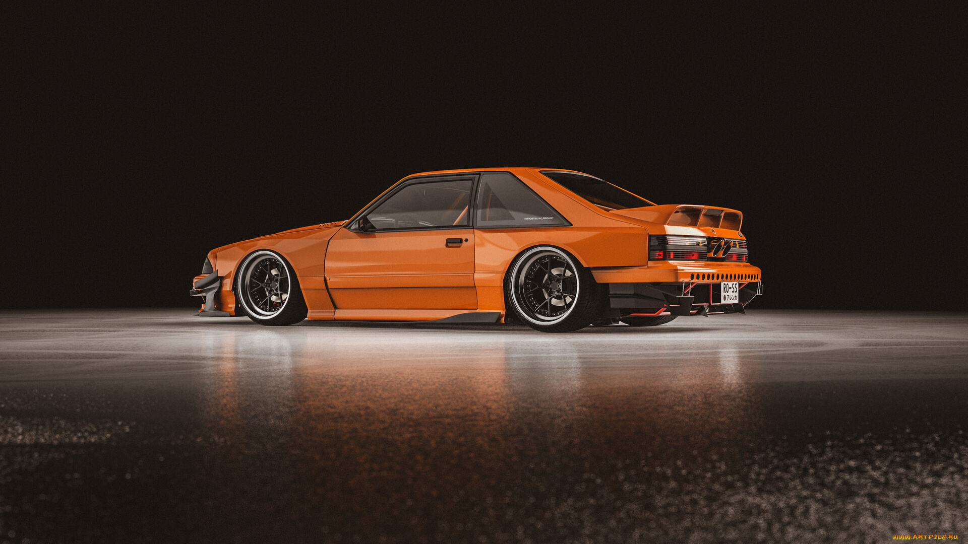 ford, mustang, foxbody, harpuna, автомобили, виртуальный, тюнинг, ford, mustang, foxbody, harpuna, американская, классика, и, мощь