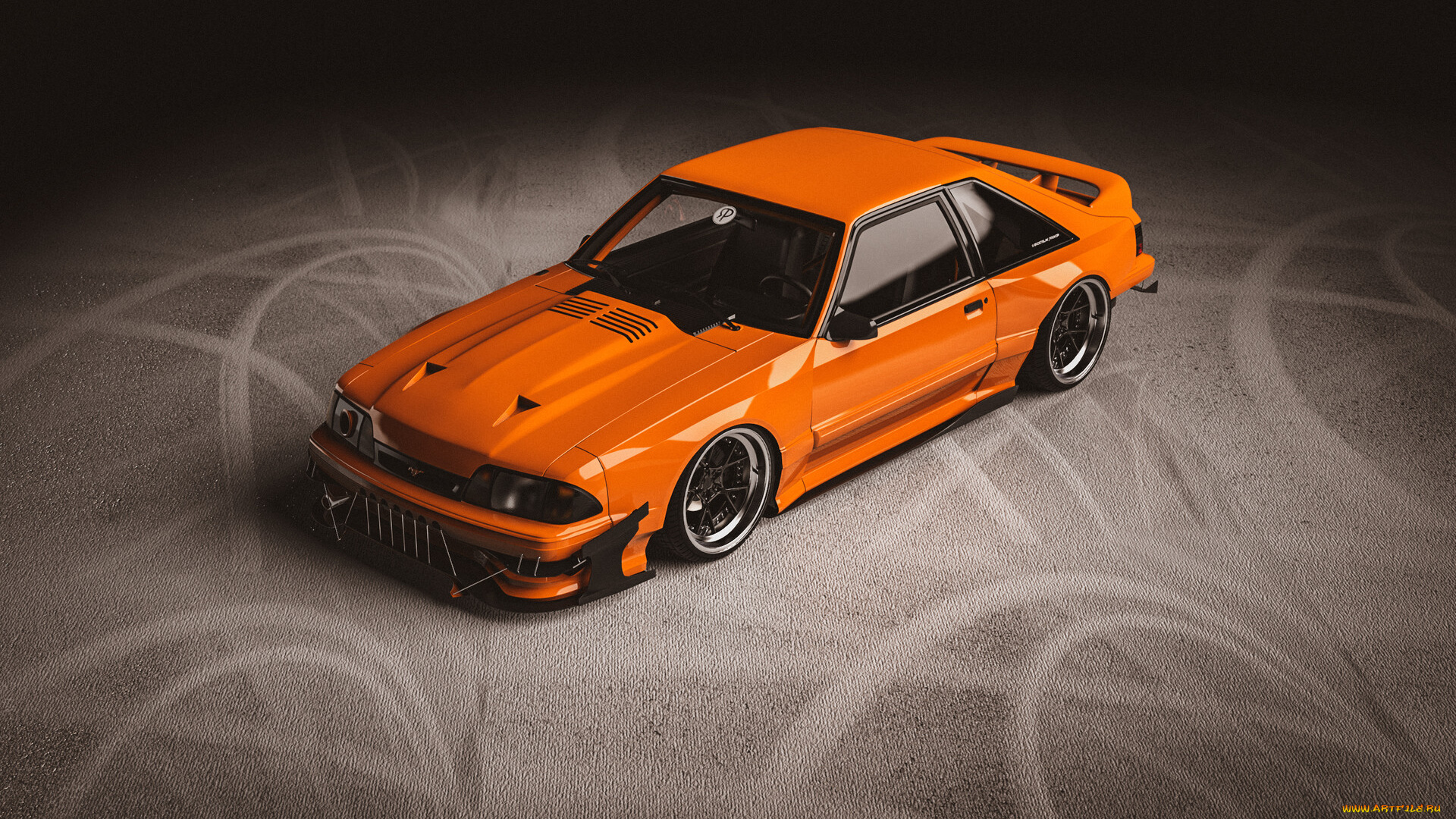 ford, mustang, foxbody, harpuna, автомобили, виртуальный, тюнинг, ford, mustang, foxbody, harpuna, американская, классика, и, мощь