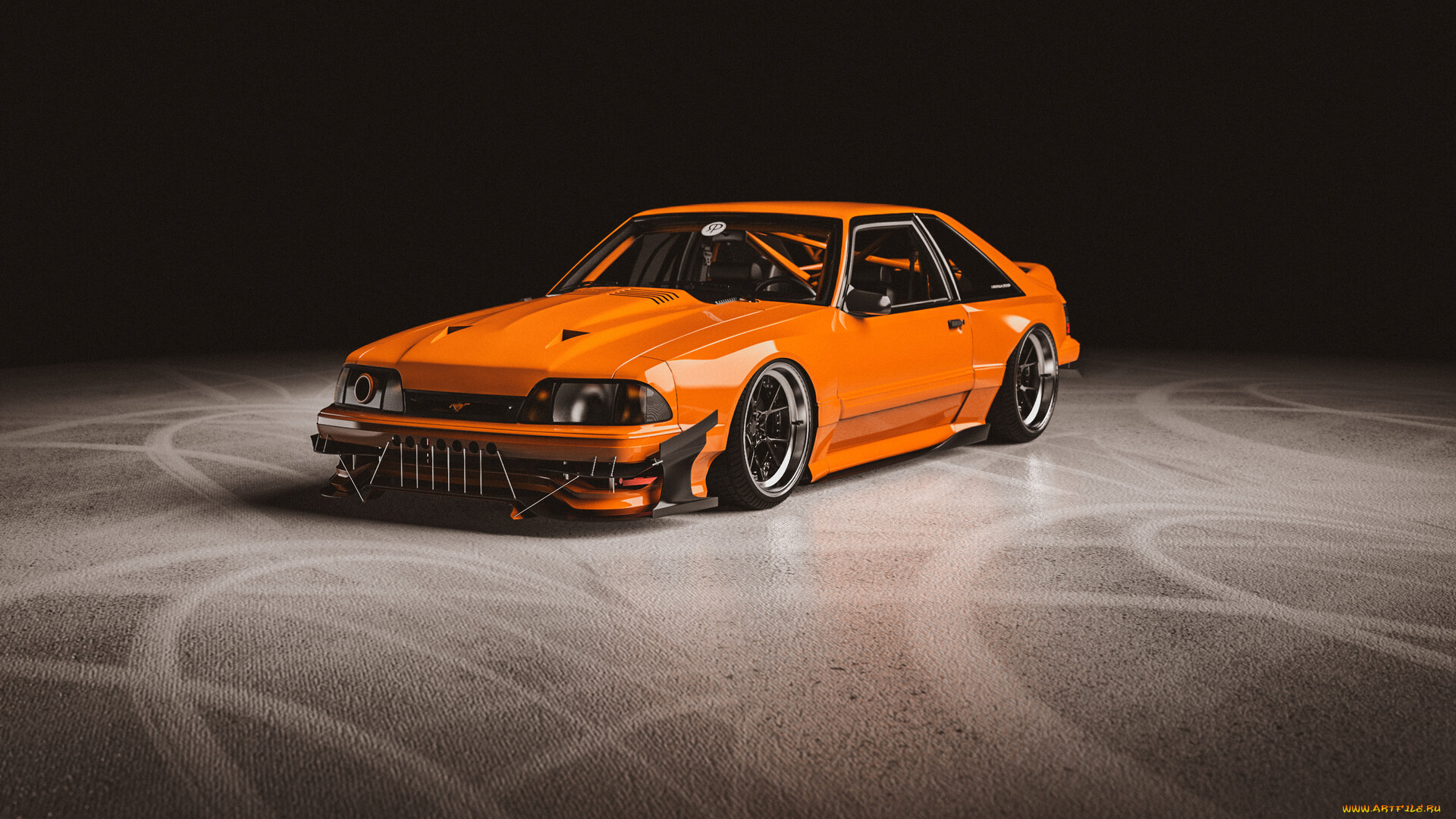 ford, mustang, foxbody, harpuna, автомобили, виртуальный, тюнинг, ford, mustang, foxbody, harpuna, американская, классика, и, мощь