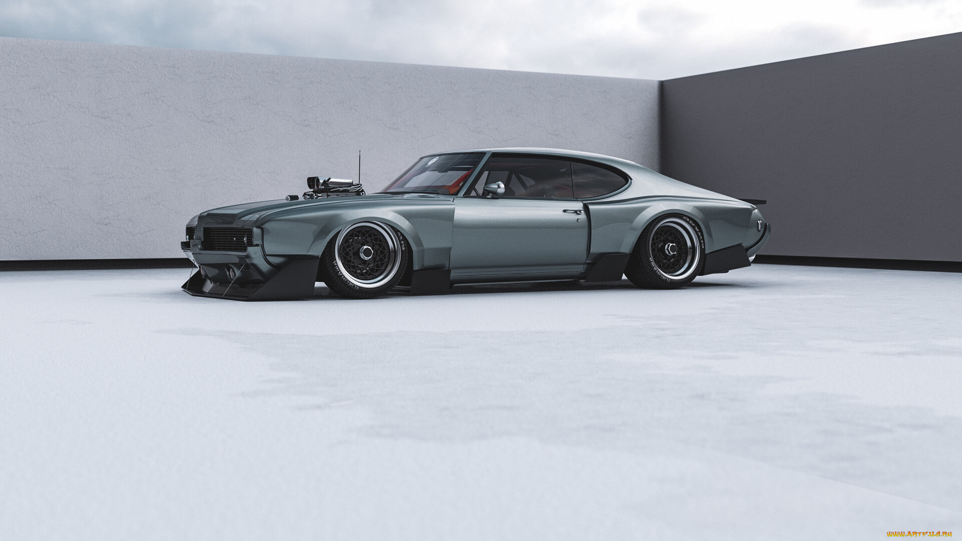 oldsmobile, 442, widebody, автомобили, виртуальный, тюнинг, oldsmobile, 442, widebody, американская, классика, и, мощь