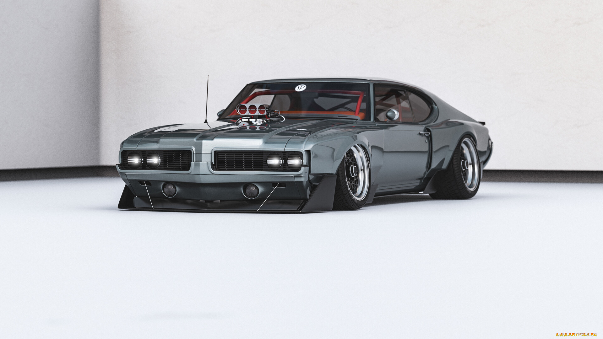 oldsmobile, 442, widebody, автомобили, виртуальный, тюнинг, oldsmobile, 442, widebody, американская, классика, и, мощь