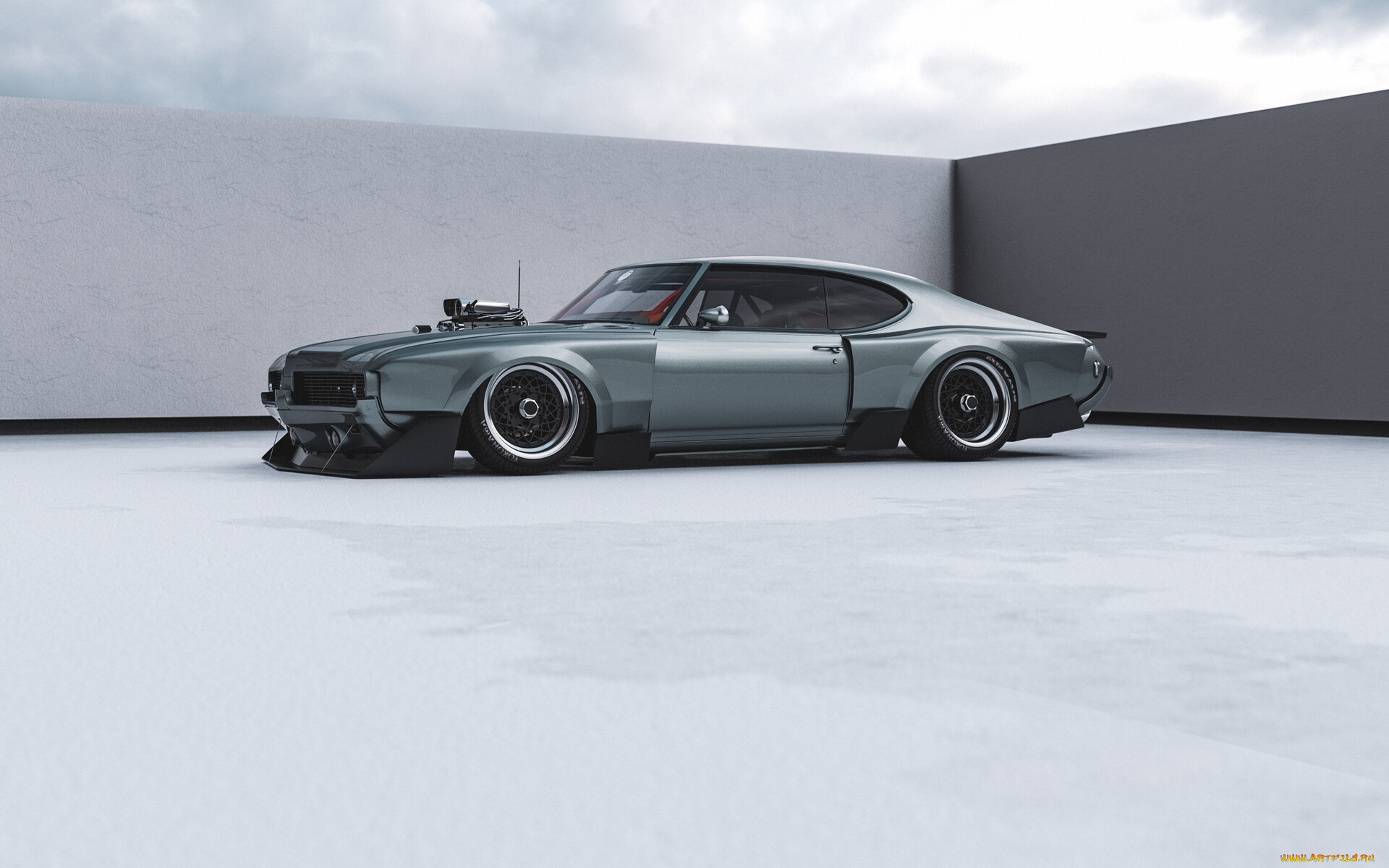 oldsmobile, 442, widebody, автомобили, виртуальный, тюнинг, oldsmobile, 442, widebody, американская, классика, и, мощь